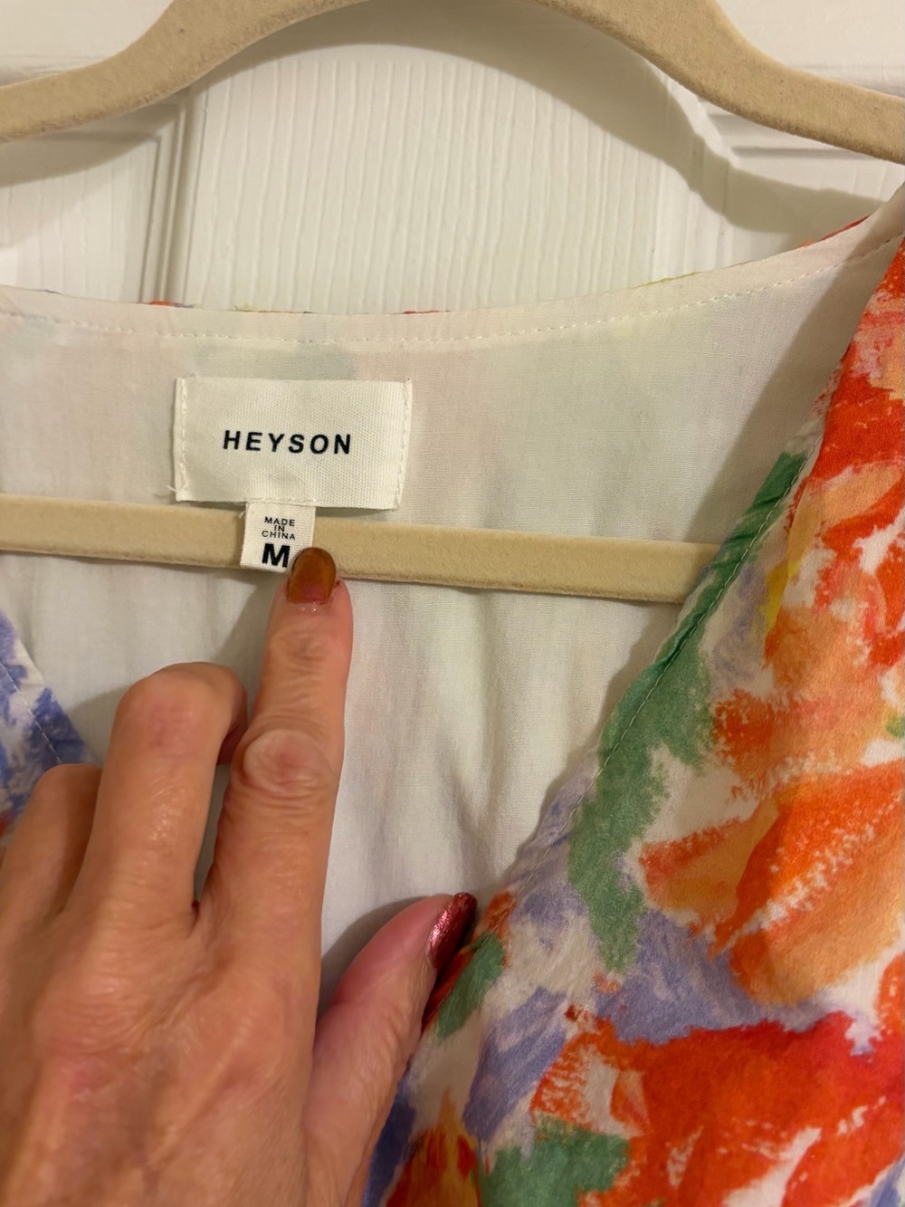 Floral Ruffle High-Low Dress in Multicolor by Heyson - Picture 4 of 9